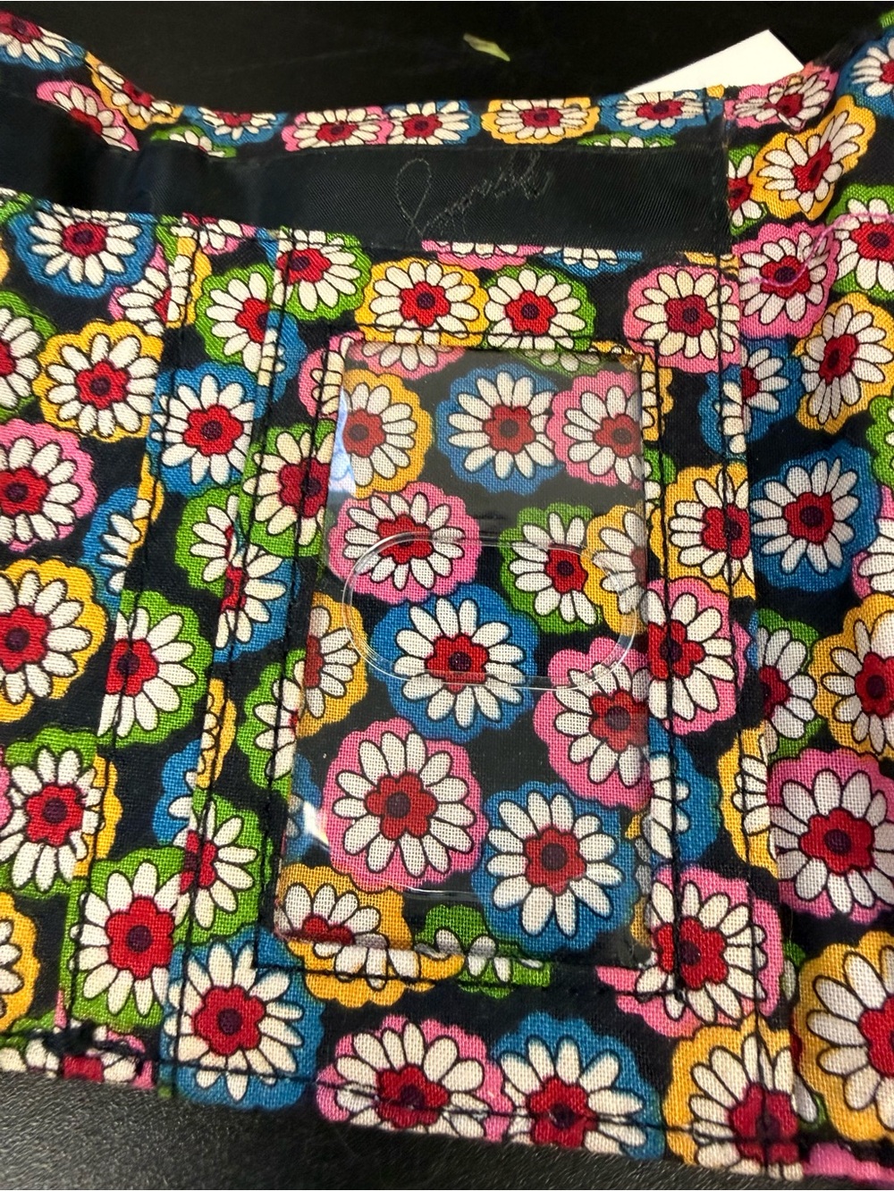 NWT Vera Bradley Symphony in Hue Euro Black Multi Floral Quilted Wallet - Picture 7 of 11